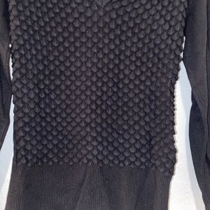 ten percent silk sweater with raised shell pattern